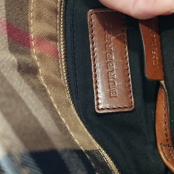 Burberry House Check Marta Dark Tan Diaper Baby Bag Travel & Work Bag - Picture 7 of 15